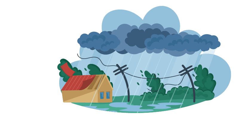 illustration of storm